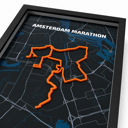 TCS Amsterdam Marathon — Personalised Route Poster