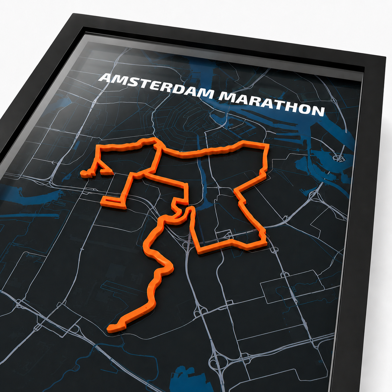 TCS Amsterdam Marathon 2026 — Gepersonaliseerde Routeposter