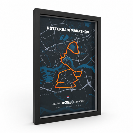 NN Marathon Rotterdam — Personalised Route Poster