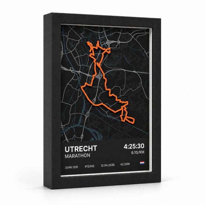 Utrecht Marathon — Miniprint | 13×18 framed